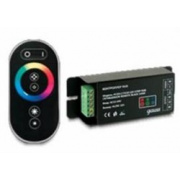 Контроллер для RGB 144W 12А с сенсорным пультом управления цветом (черный)