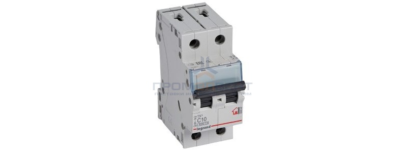 Автоматический выключатель Legrand TX3 C6A 2П 6kA (автомат электрический)