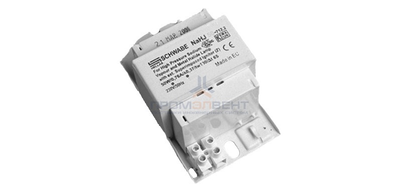 Дроссель Schwabe Hellas NAHJ 70.713.4 230V 1,00A для металлогалогенных и натриевых ламп 70W