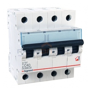Автоматический выключатель Legrand TX3 C40A 4П 6kA (автомат)